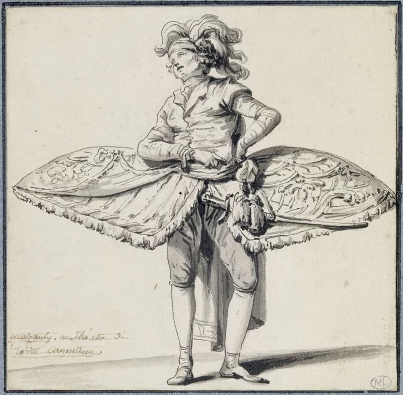Il cantante Tenducci nel ruolo di Montezuma al Teatro Alibert - Louvre, Parigi